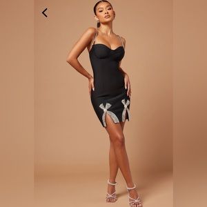 Pearl Bandage Mini Dress